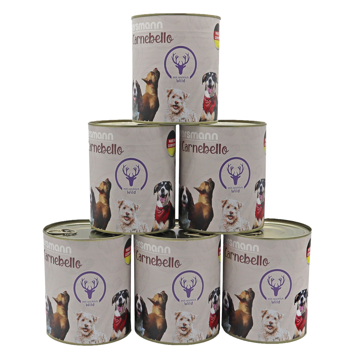 Carnebello - Nassfutter mit Wild 6 x 800g