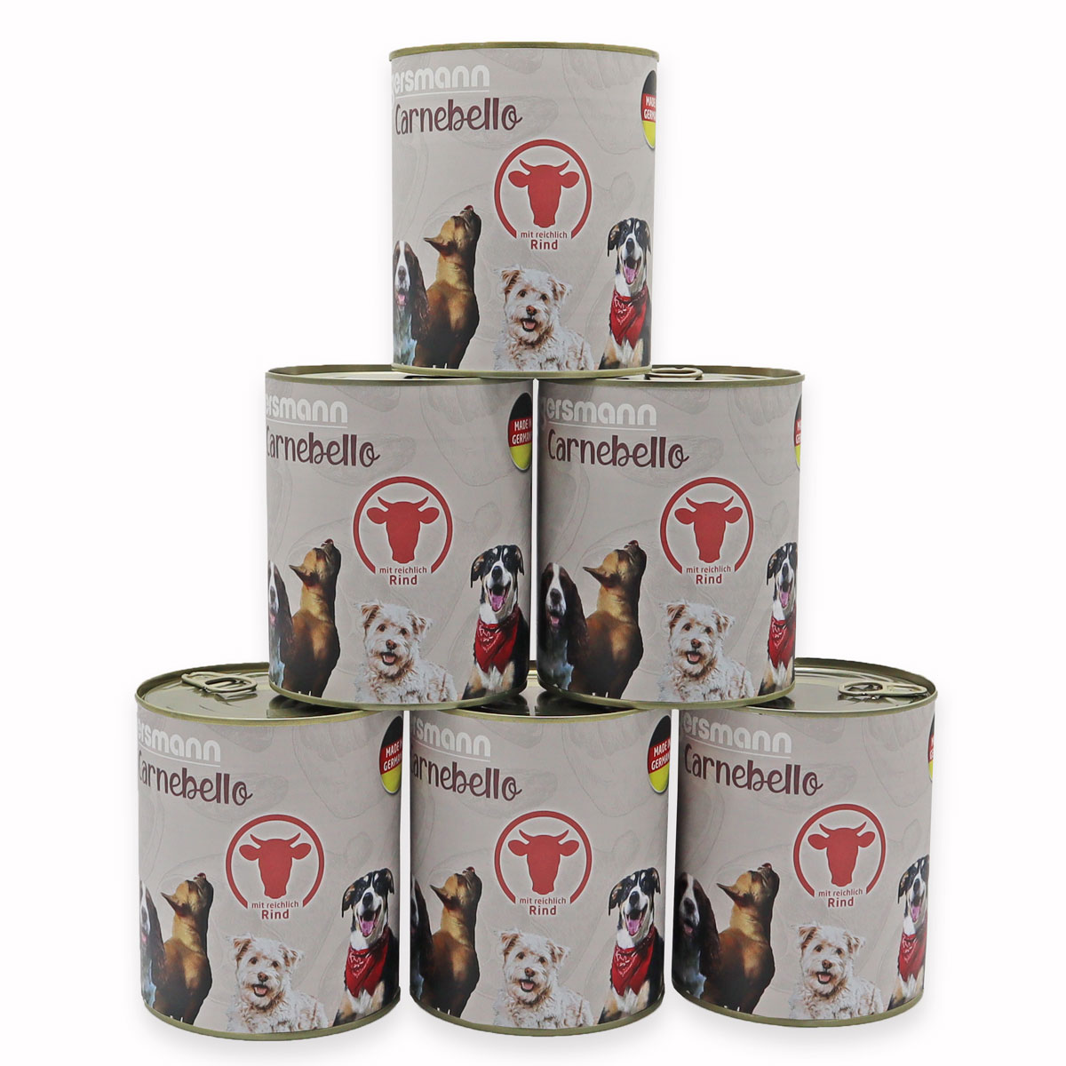 Carnebello - Nassfutter mit Rind 6 x 800g