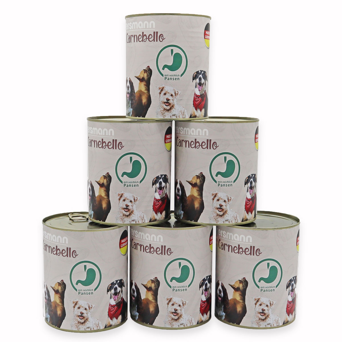 Carnebello - Nassfutter mit Pansen 6 x 800g